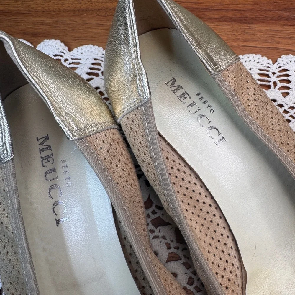 Sesto Meucci Gold Tan Low Espadrilles 8.5 Summer